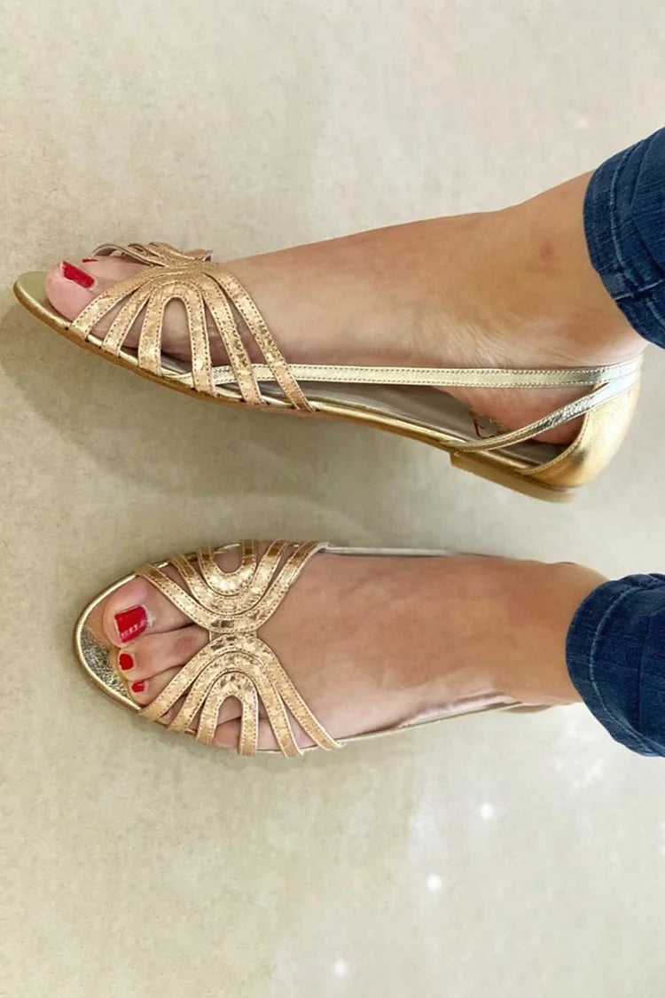 Eleonora | Gold Summer Shoes