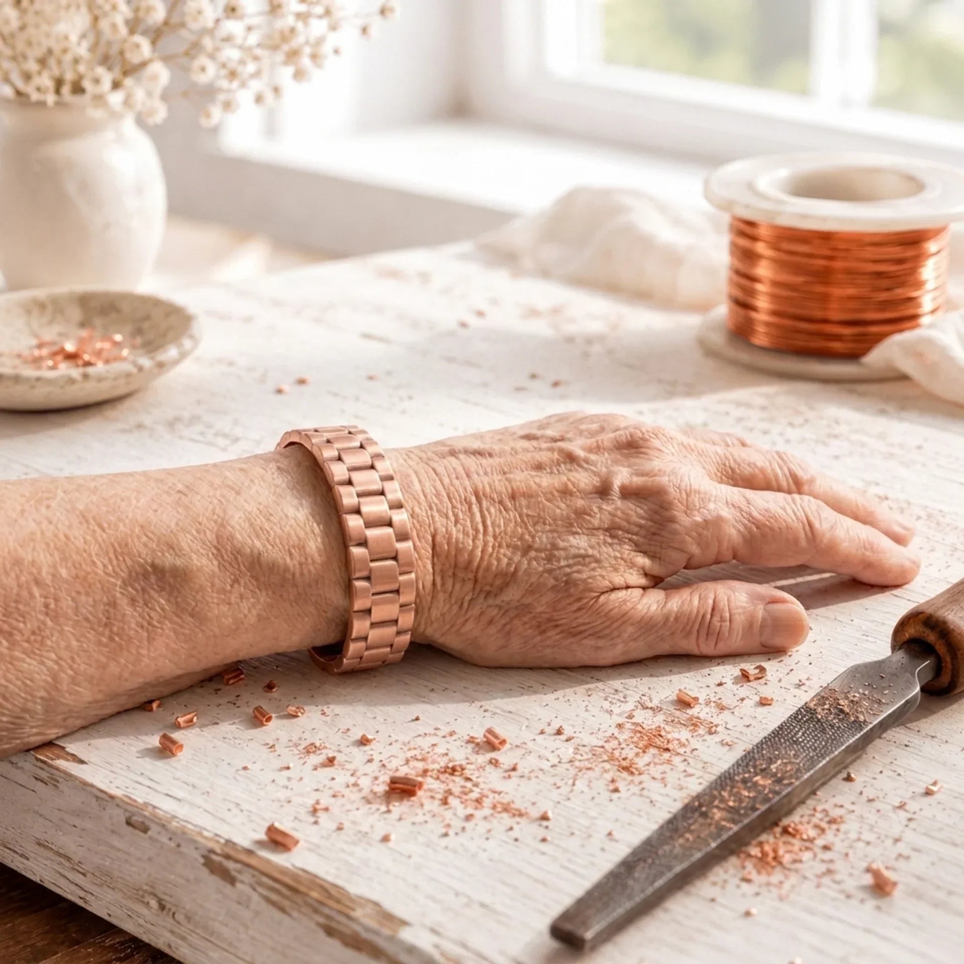 Armband aus Kupfer für Herren - Ashlar Design