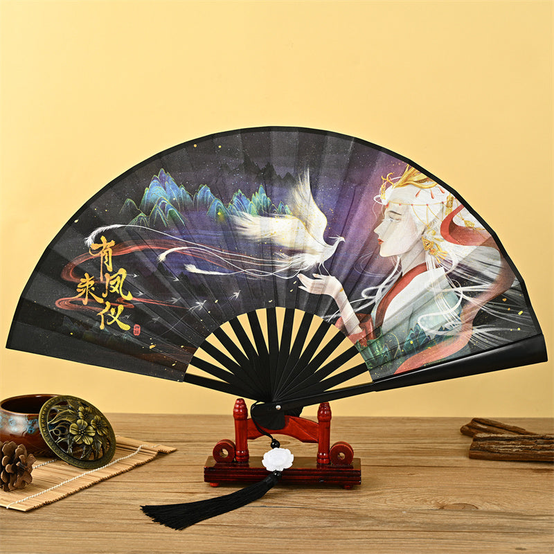 Buddha-Stones, Dragon, Phoenix, Tiger, Crane, Eagle, Wolf, Koi Fish, Hand Fan, Lotus Fan with Tassel