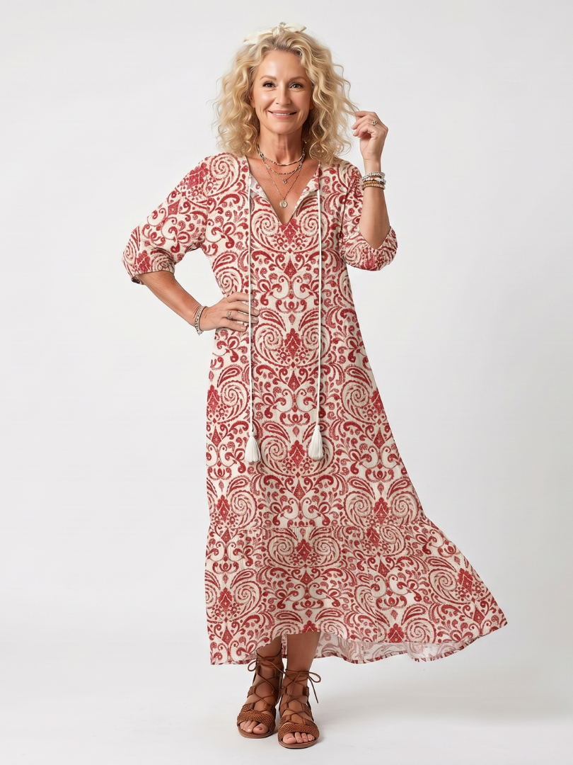 Noelle | Midi-Kleid mit Taillengürtel