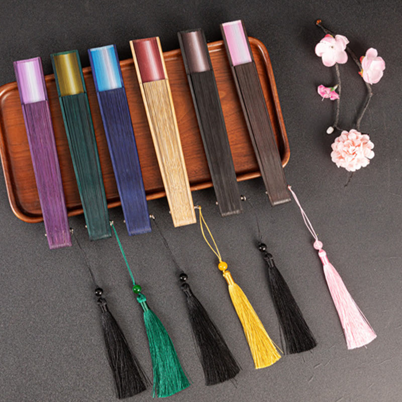 Praktischer Faltfächer aus Bambus mit Farbverlauf von Buddha Stones