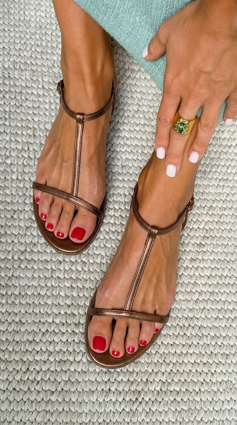 Rosalba | Gold Sandals for Spring