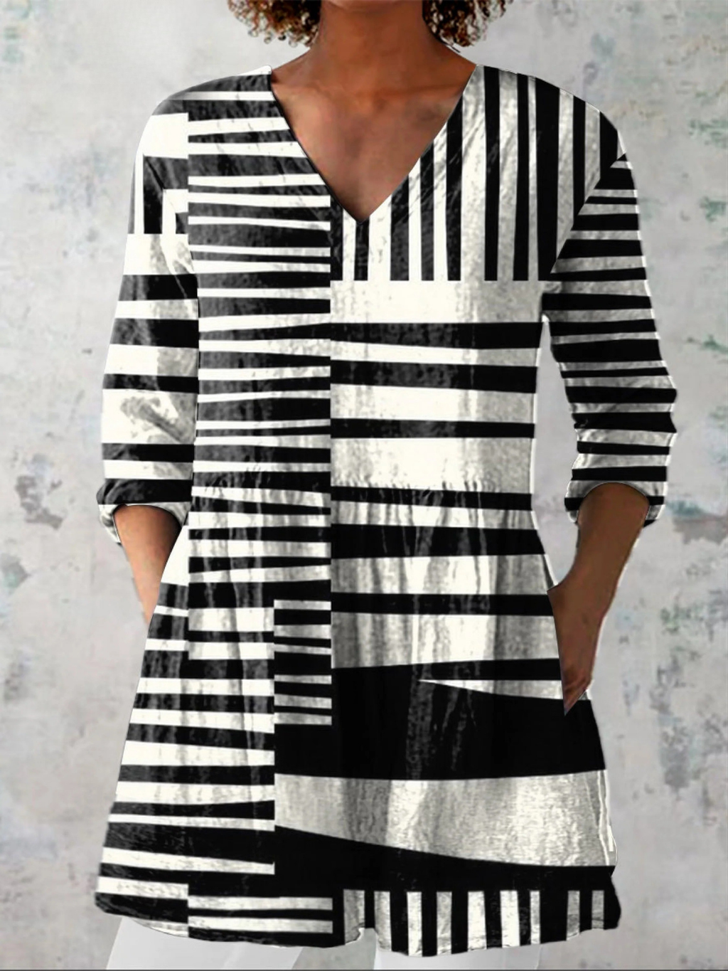Quinn | Lange Bluse mit auffälligem Design