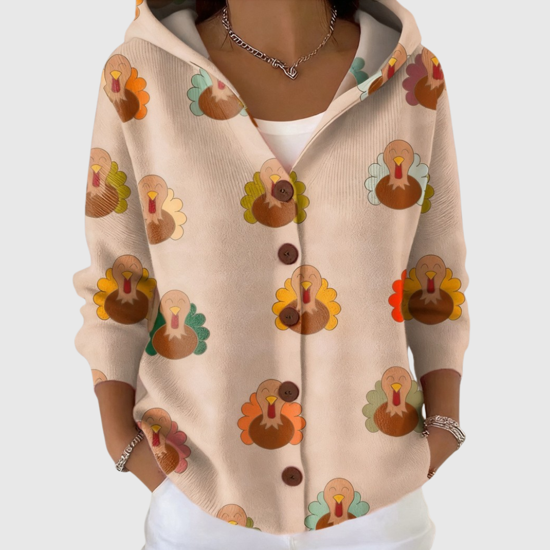 Pierina | Kapuzen-Strickjacke