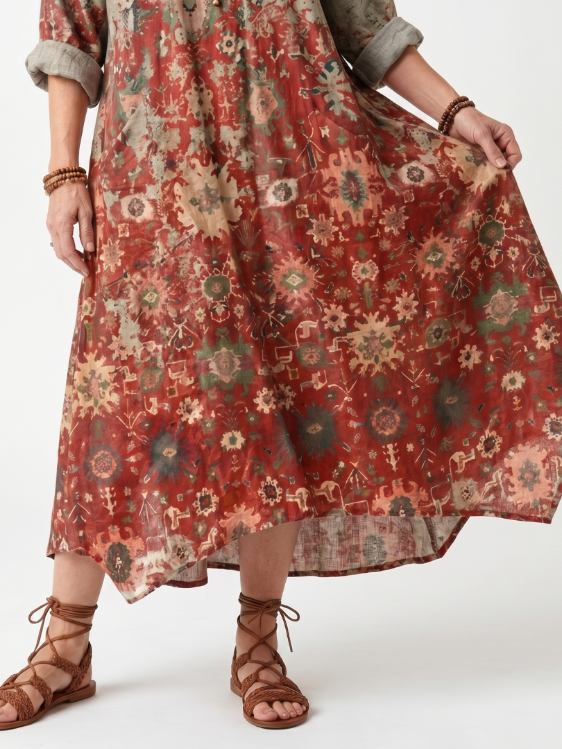 Sylvie Midi-Kleid mit praktischen Taschen