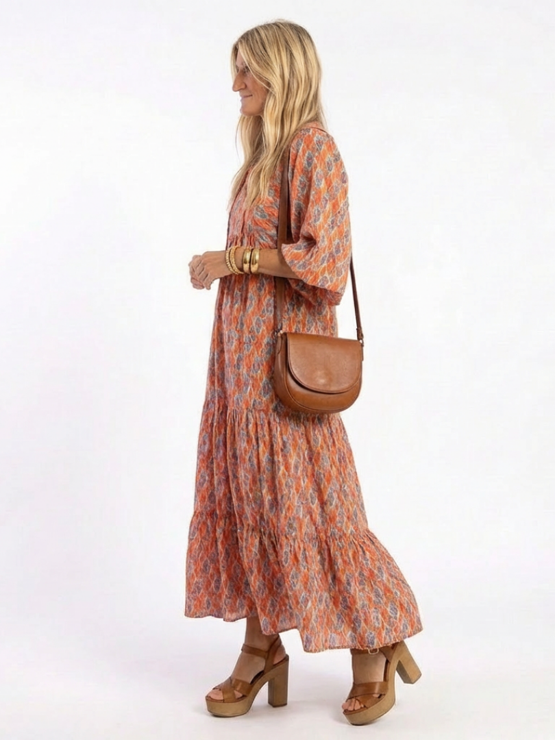 Amara | Geometric Midi Dress