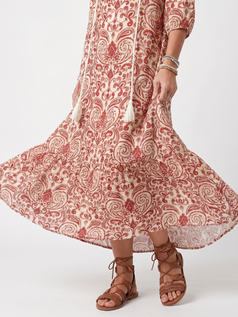 Noelle | Midi-Kleid mit Taillengürtel
