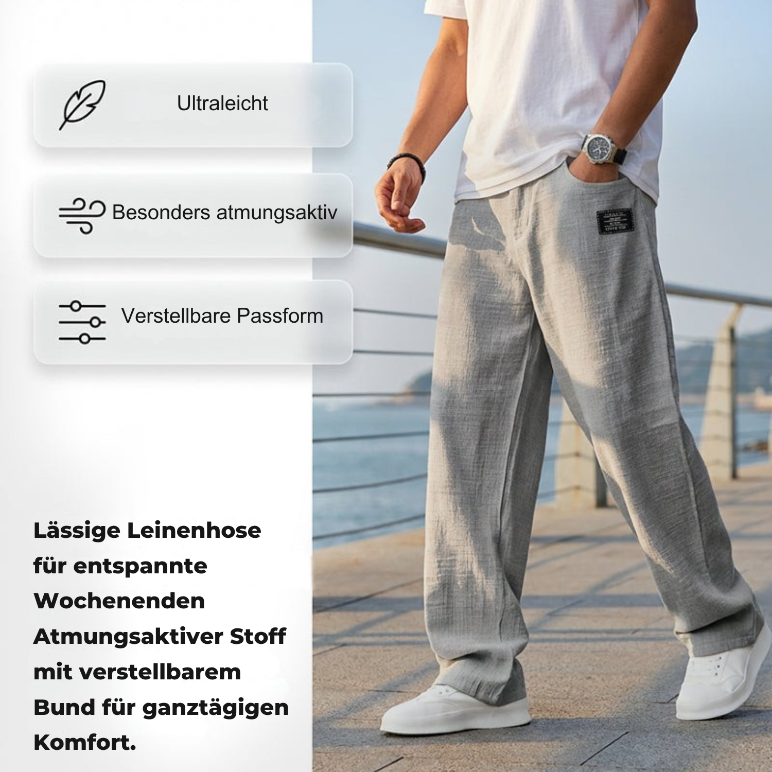 Luca™ | Luchtige, lichte herenbroek
