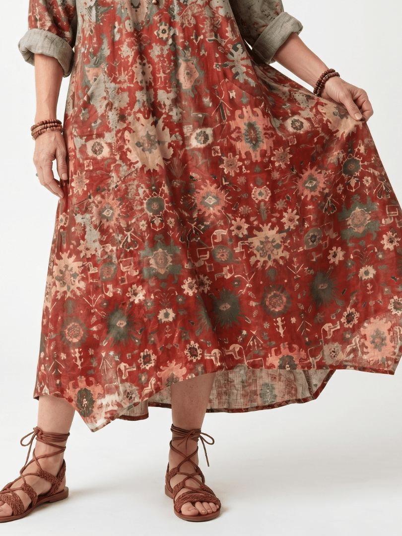 Saffran | Lässige Midi-Kleid