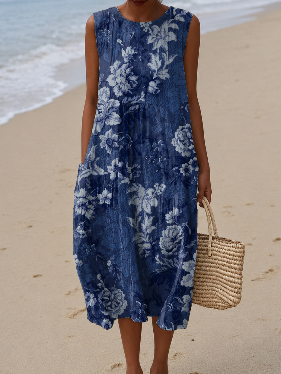 Ärmelloses Midi-Kleid für Damen
