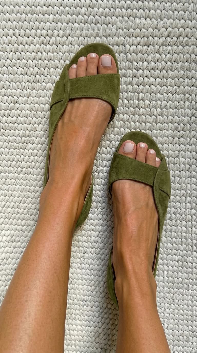 Nicoletta | Bequeme Slingback-Sandalen aus Mikrofaser mit offener Spitze und niedrigem Absatz