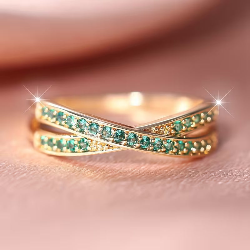 Flow Emerald Ring | Gold
