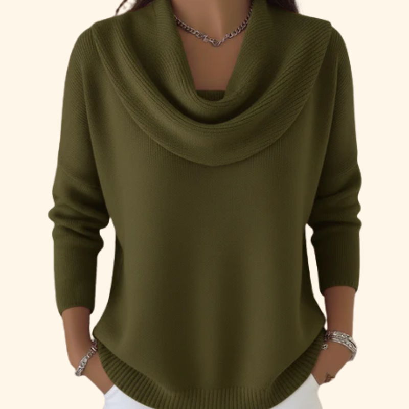 Julia | Draped Collar Sweater