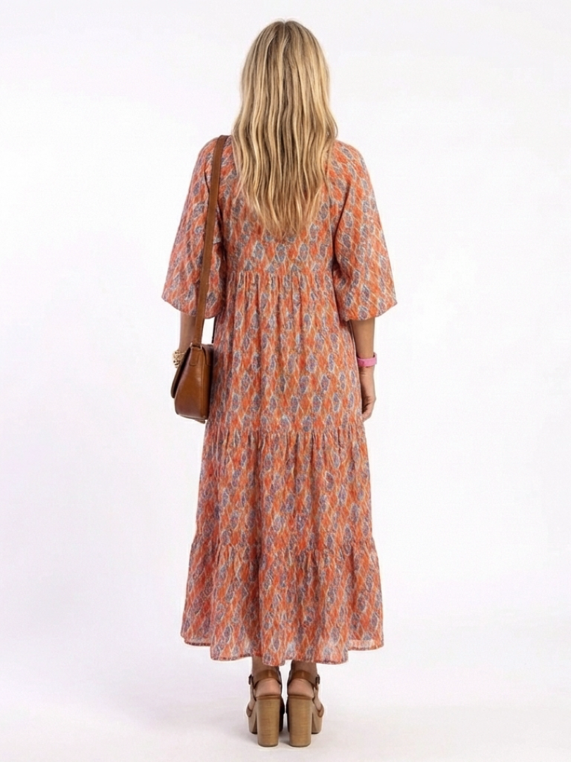 Amara | Geometric Midi Dress