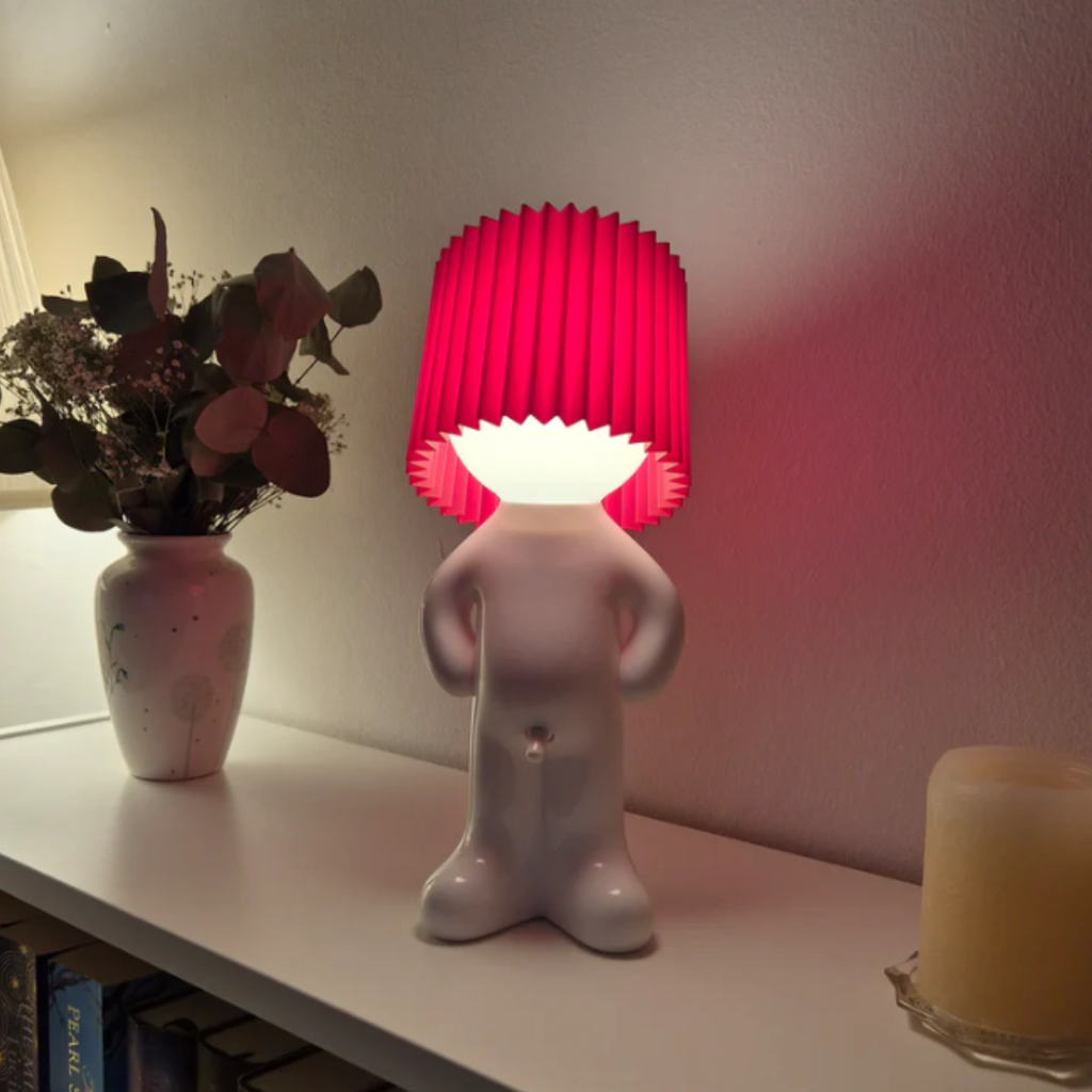 LeuchtMann™ – Decoratieve tafellamp met gekleurde kap