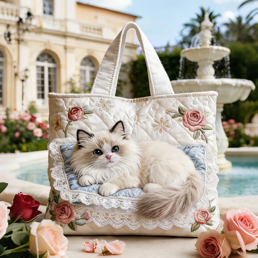 Rozentuin kittenset | Handgemaakte schoudertas