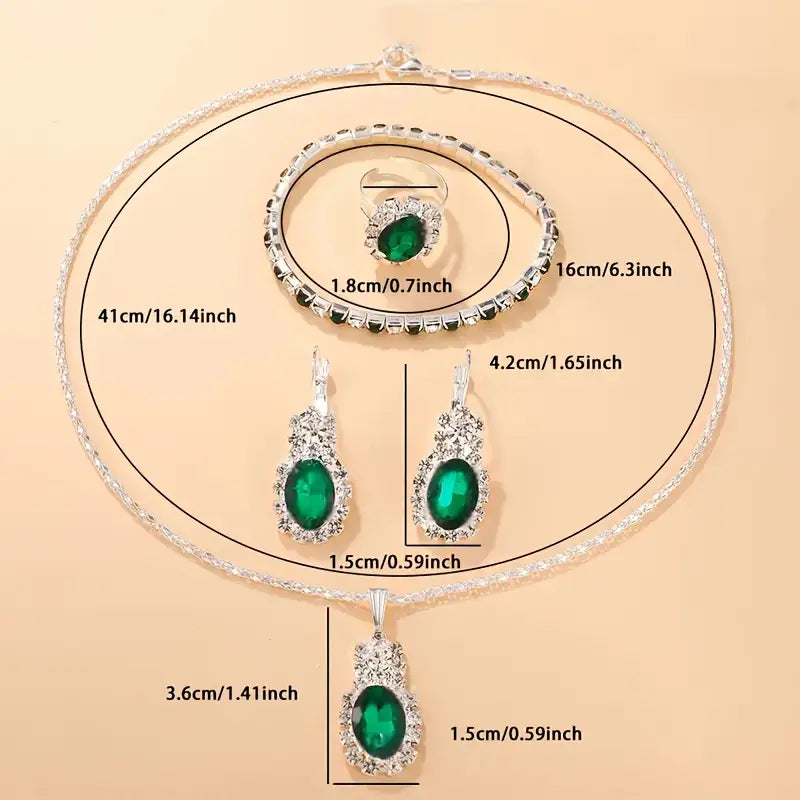 Ensemble de Bijoux Grevalyn Seloria | Or Blanc
