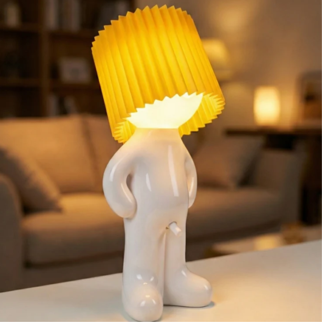 LeuchtMann™ – Decoratieve tafellamp met gekleurde kap