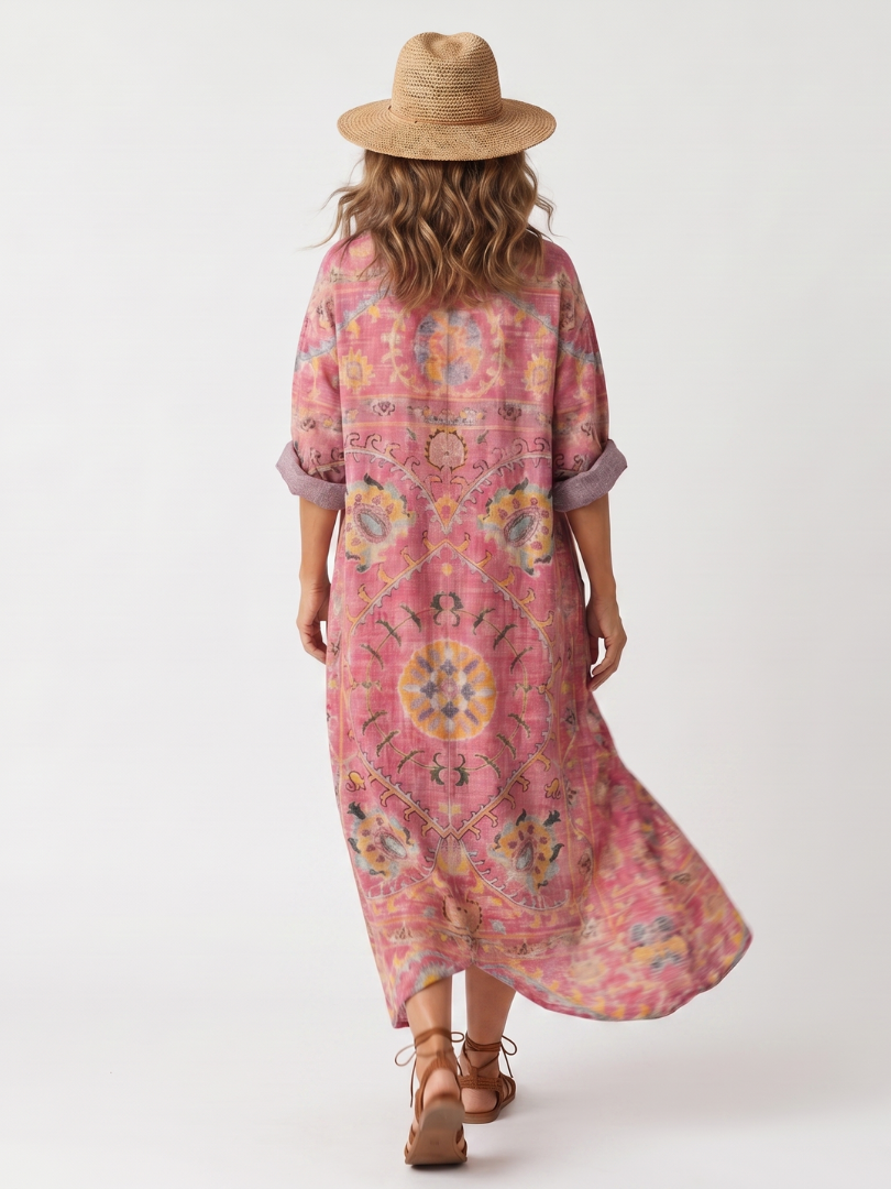 Tilda | Midi-Kleid im abstrakten Design