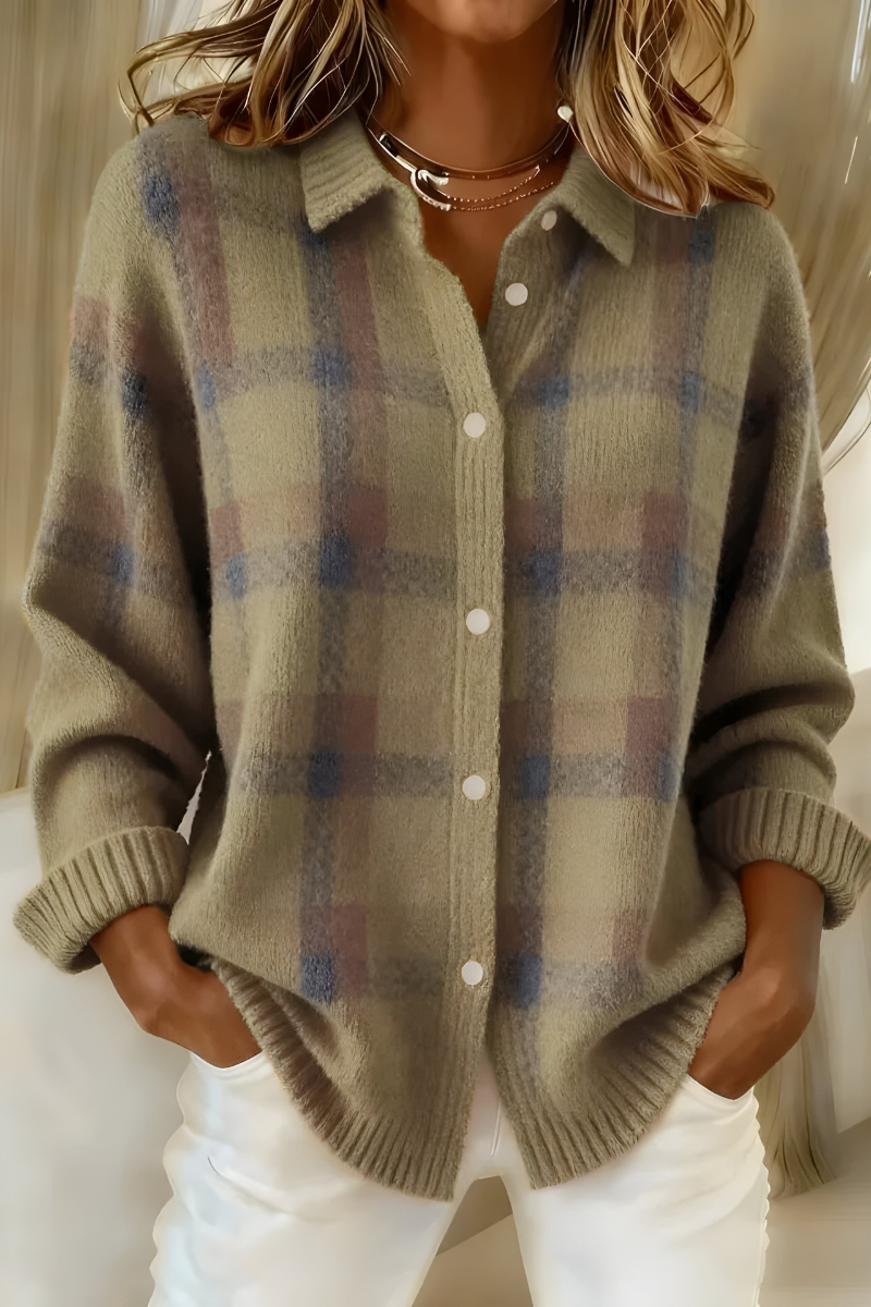 Candela | Pull en Tricot à Motif Carreaux