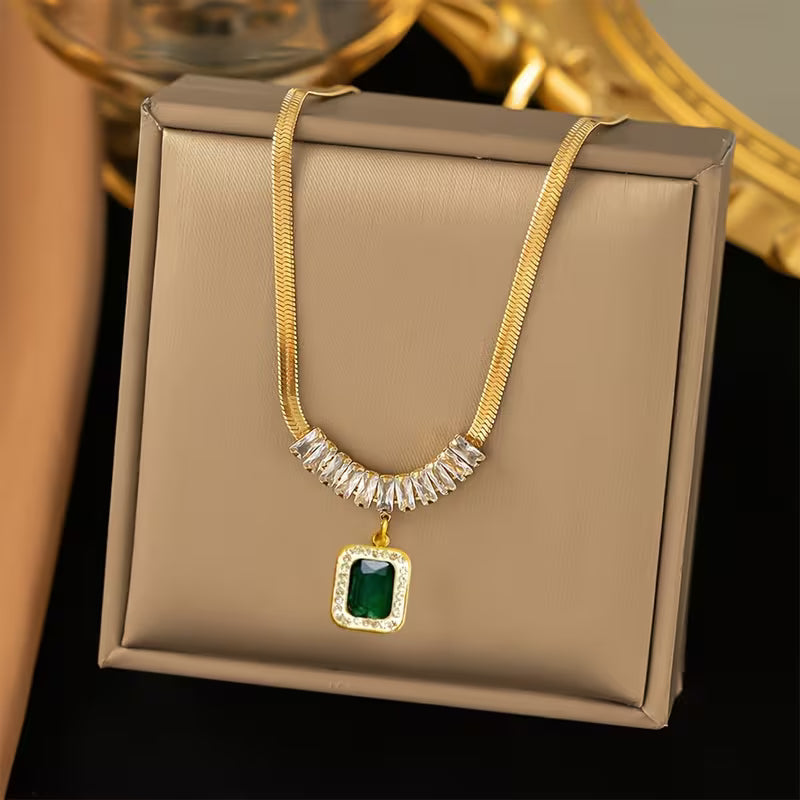Collier Prism Émeraude Regalia en Or