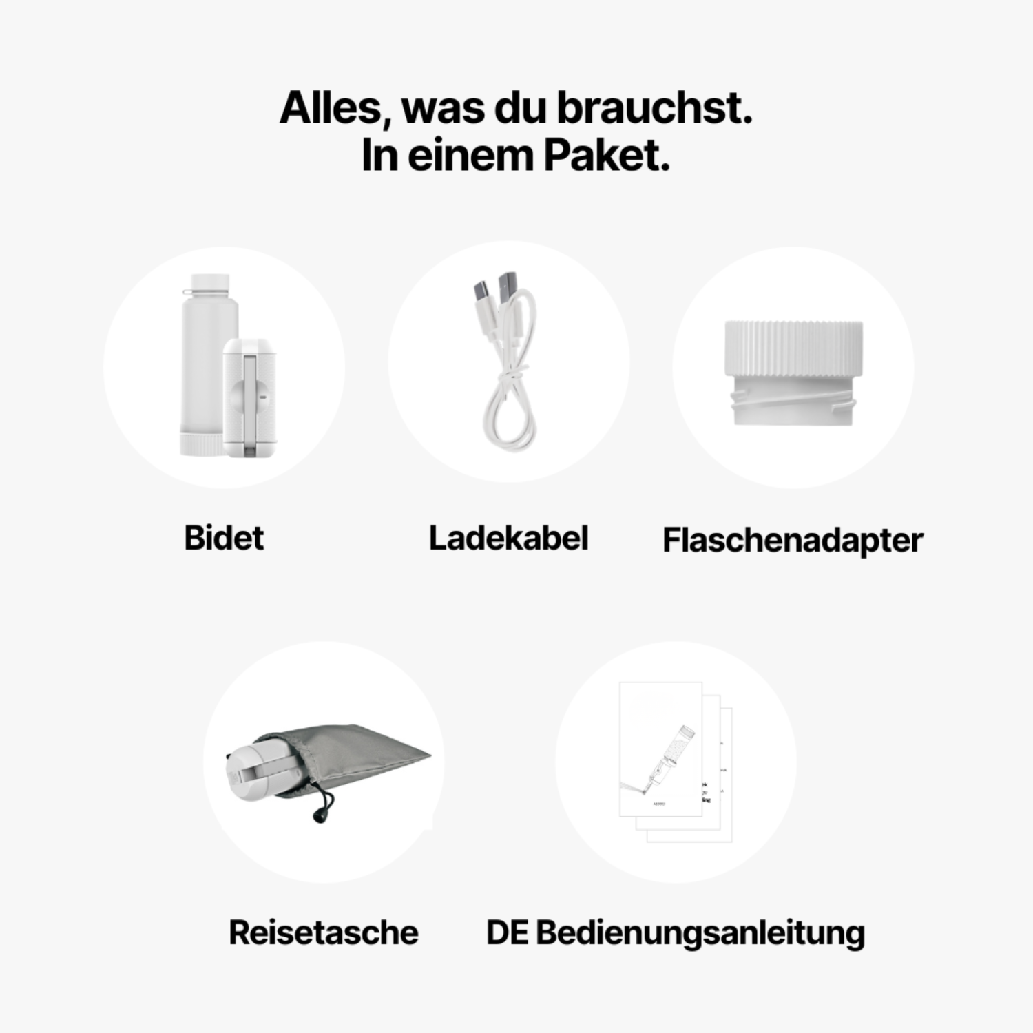 HygieneFlow™ Go – Tragbares Bidet