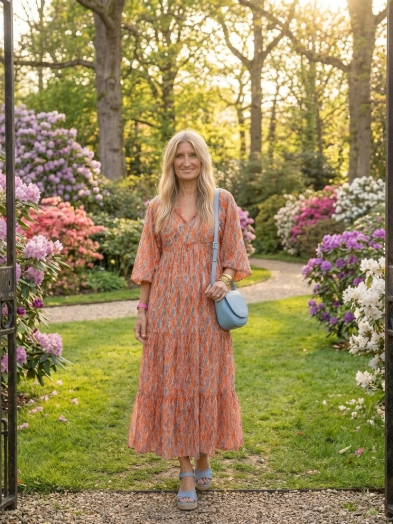 Amara | Geometric Midi Dress
