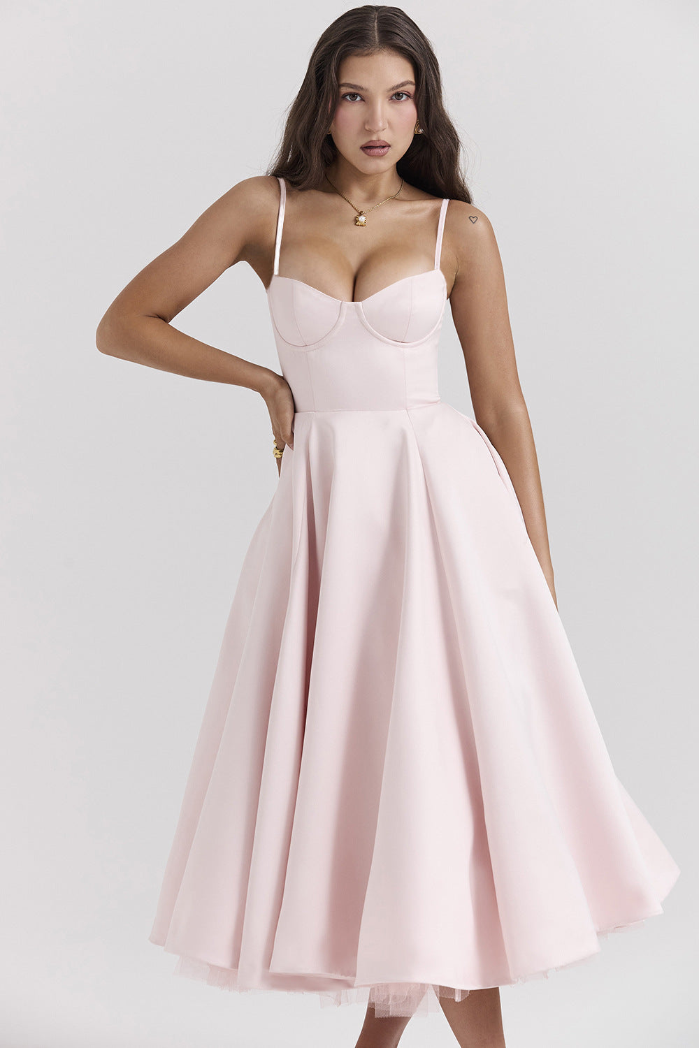 YLIANA | Romantisches Midi-Kleid für den Sommer