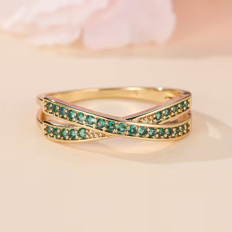 Flow Emerald Ring | Gold
