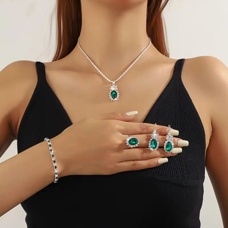 Ensemble de Bijoux Grevalyn Seloria | Or Blanc