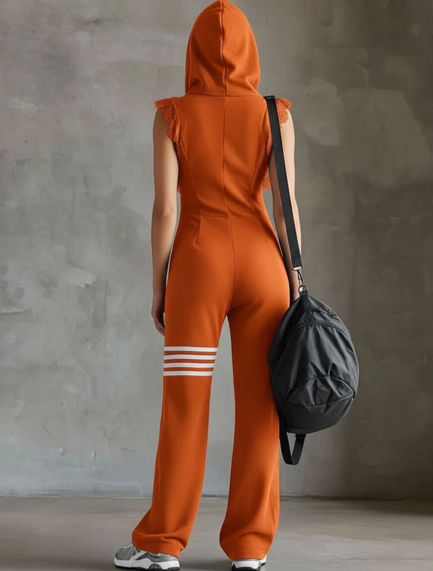 Lucía - Vintage joggingpak met capuchon en strepen