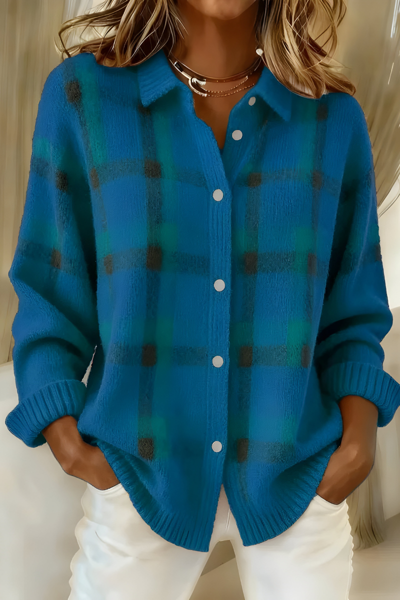 Candela | Pull en Tricot à Motif Carreaux