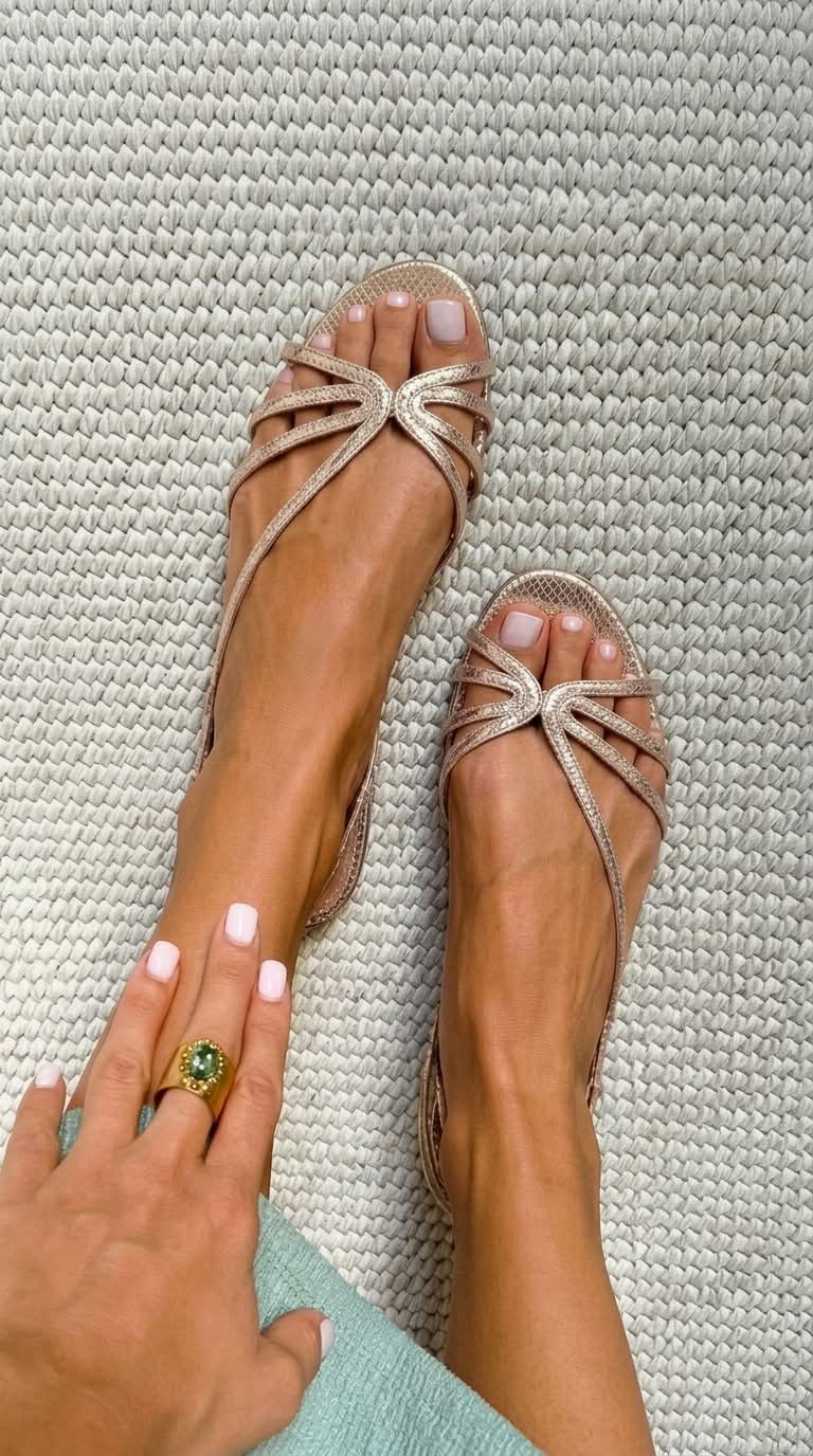 Ginevra | Elegante Goldsandalen für die Sommersaison