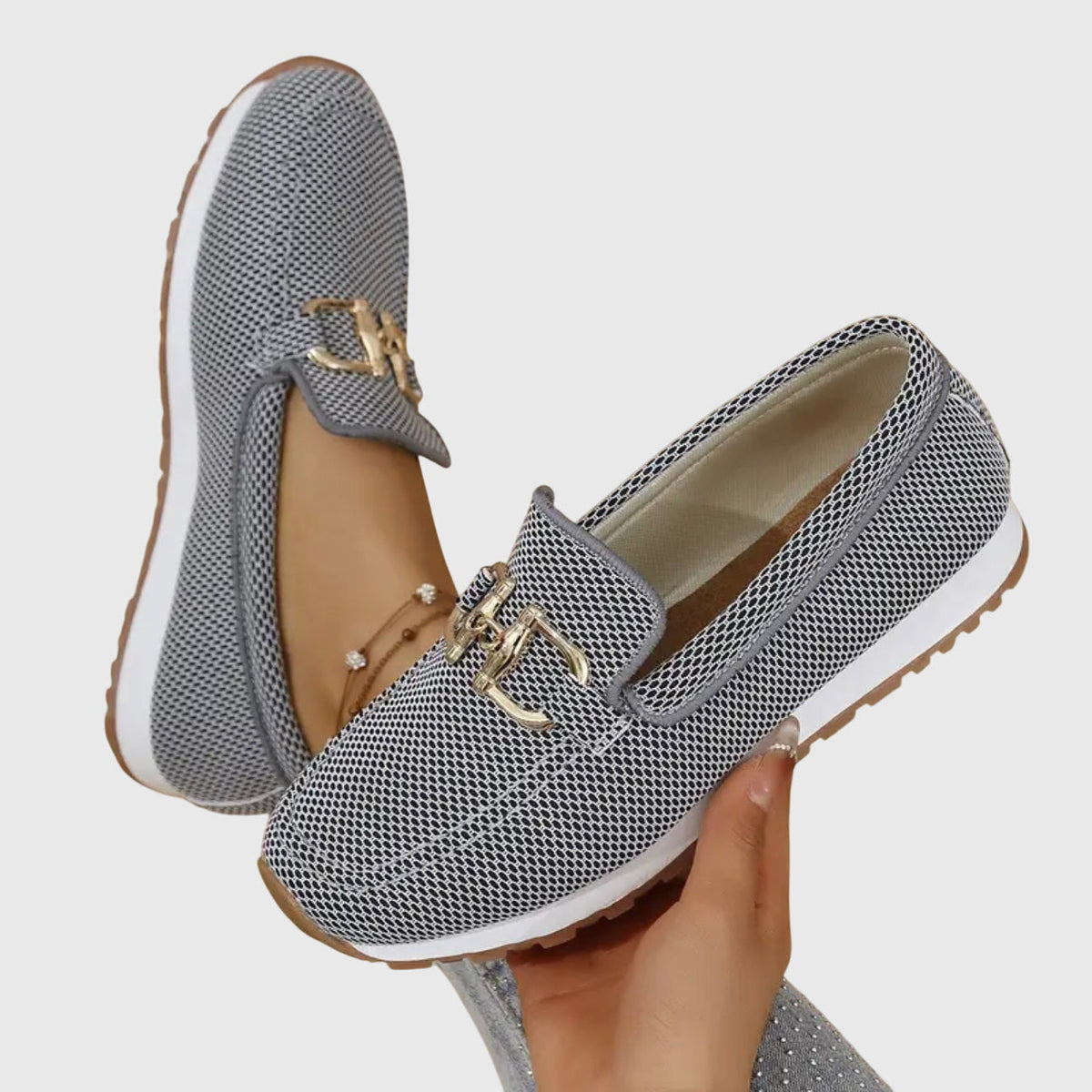 Lysandra™ - Bequeme Halbschuhe mit goldenen Akzenten