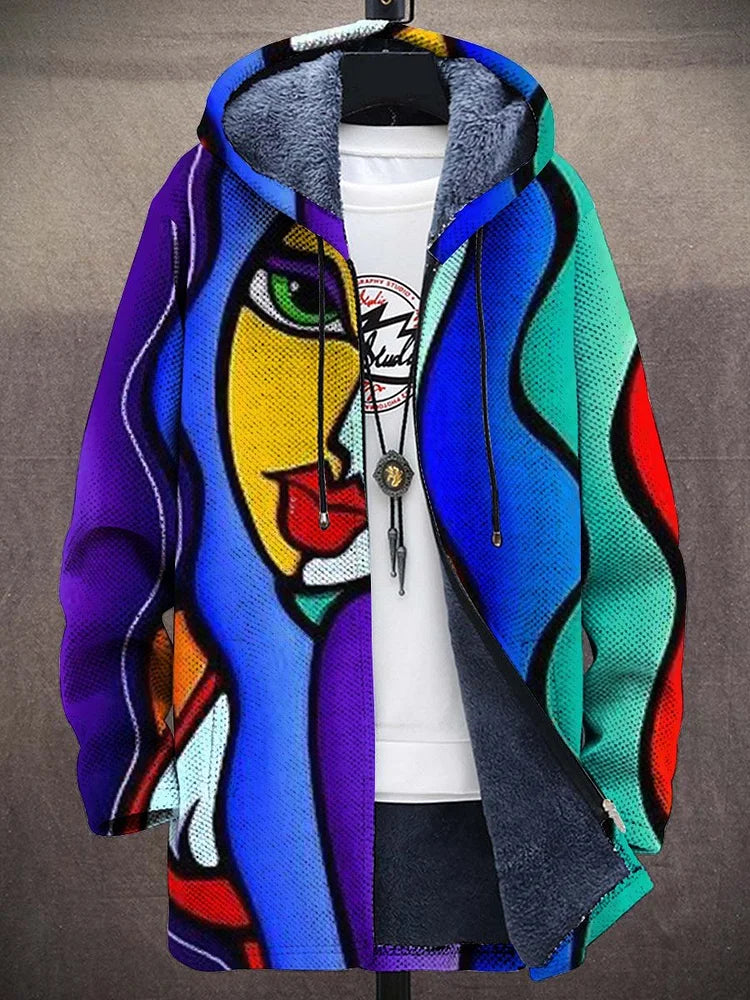 Allira™ - Luxe, op kunst geïnspireerde hoodie met rits