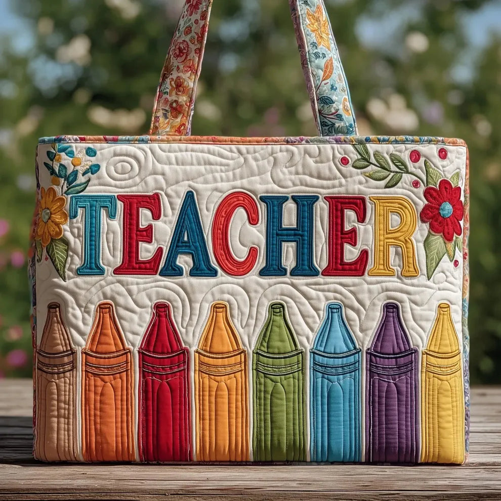 Cadeau voor leraar | Handgemaakte gewatteerde tas