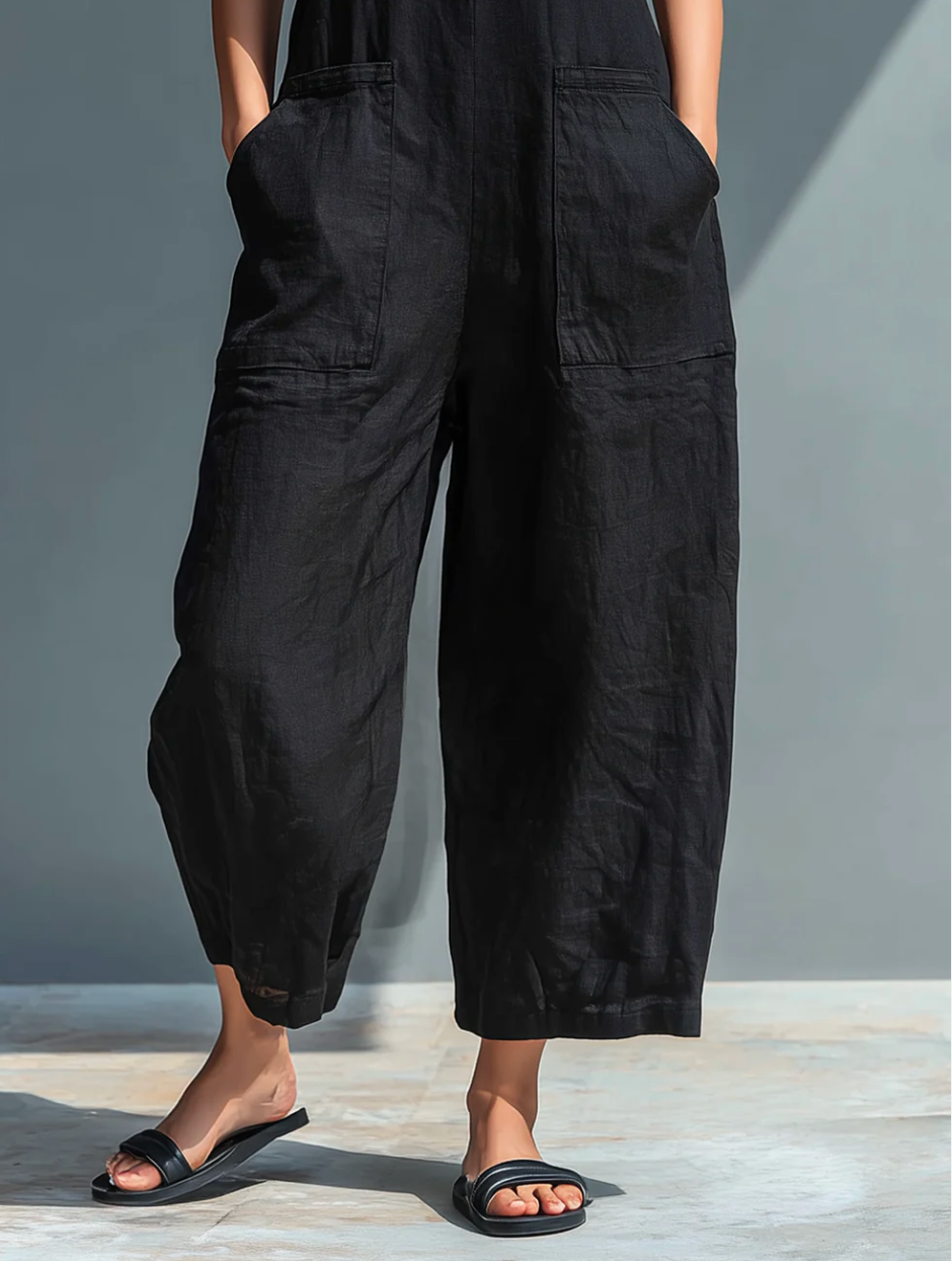 Mouwloze minimalistische jumpsuit