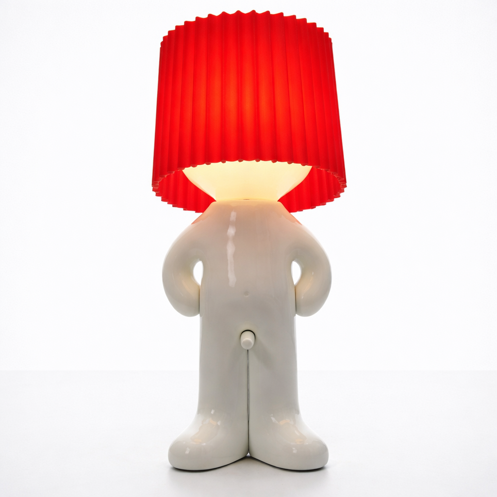 LeuchtMann™ – Decoratieve tafellamp met gekleurde kap