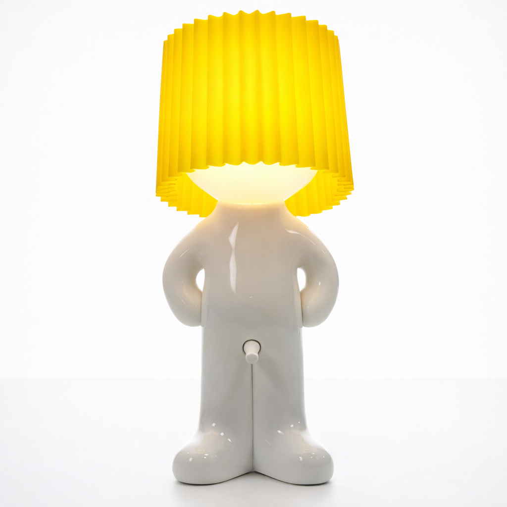 LeuchtMann™ – Decoratieve tafellamp met gekleurde kap