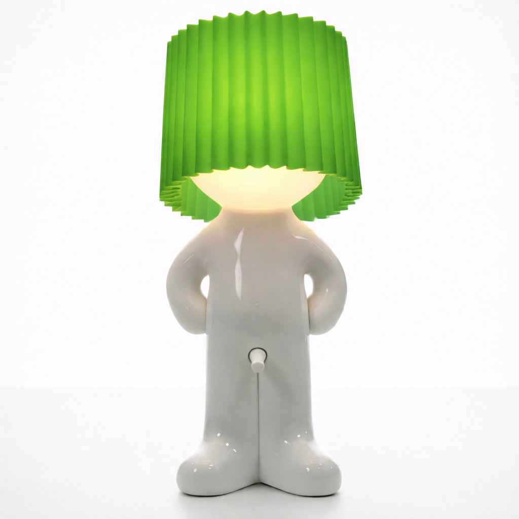 LeuchtMann™ – Decoratieve tafellamp met gekleurde kap