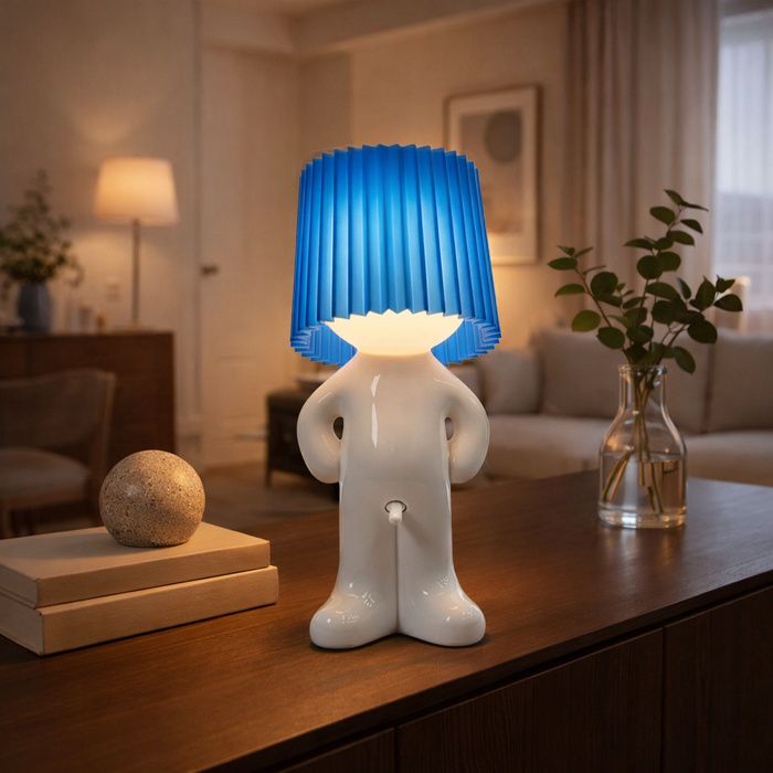 LeuchtMann™ – Decoratieve tafellamp met gekleurde kap