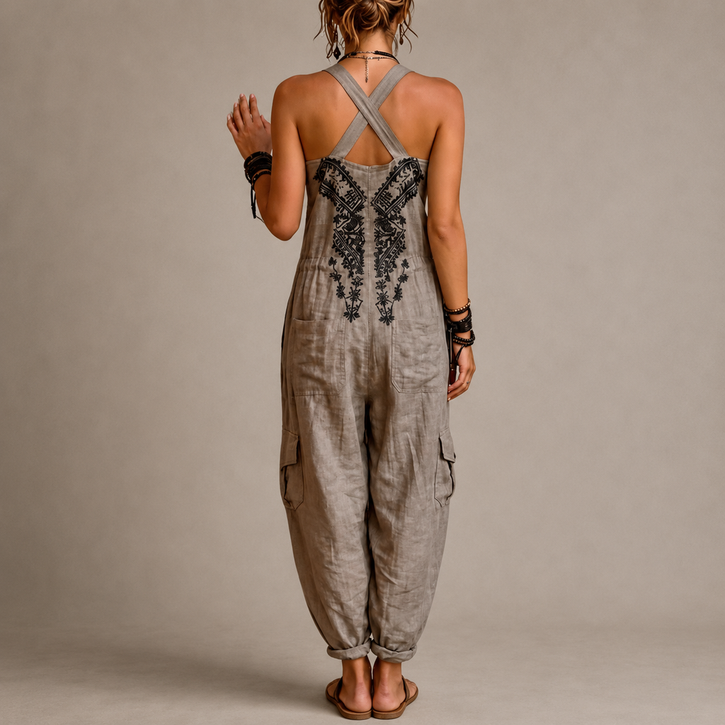 Aurelia | Broidered Bohemian Jumpsuit