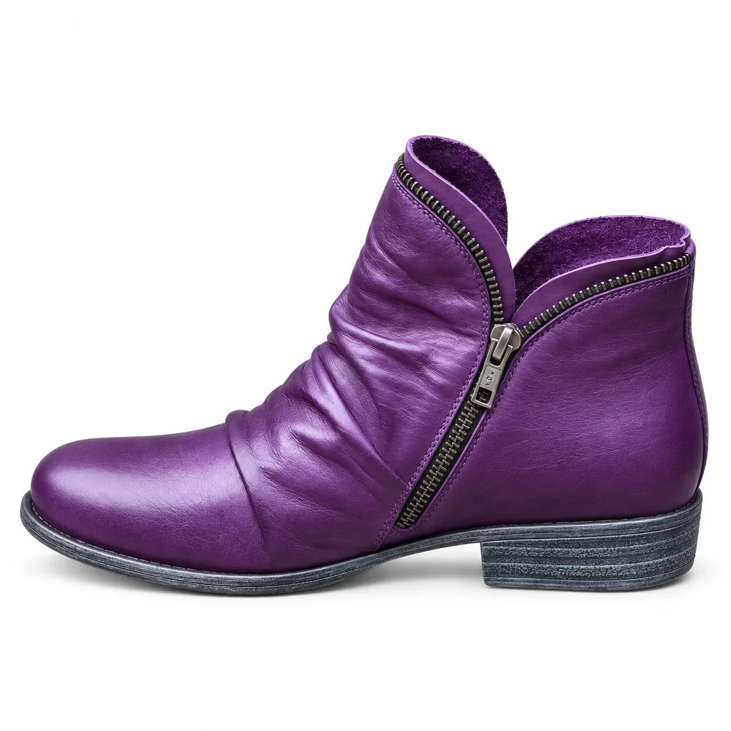 Elviera™ | Elegante Leder-Stiefeletten.