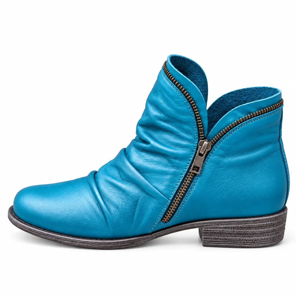 Elviera™ | Elegante Leder-Stiefeletten.