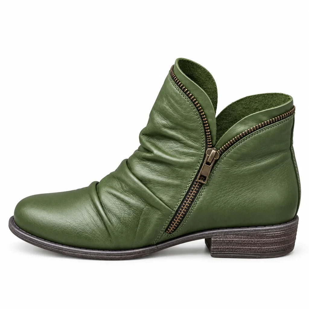 Elviera™ | Elegante Leder-Stiefeletten.