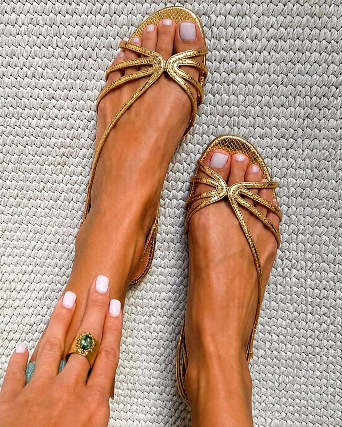 Ginevra | Elegante Goldsandalen für die Sommersaison