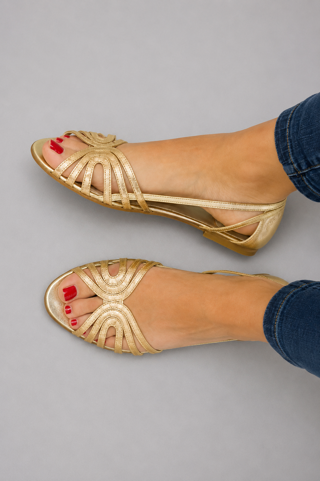 Eleonora | Gold Summer Shoes