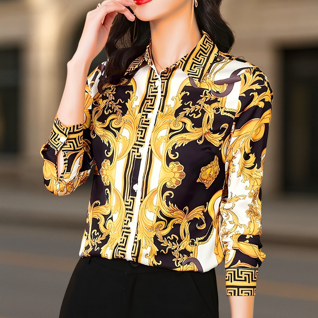 Donna Couture-stijl damesblouse met knoopsluiting