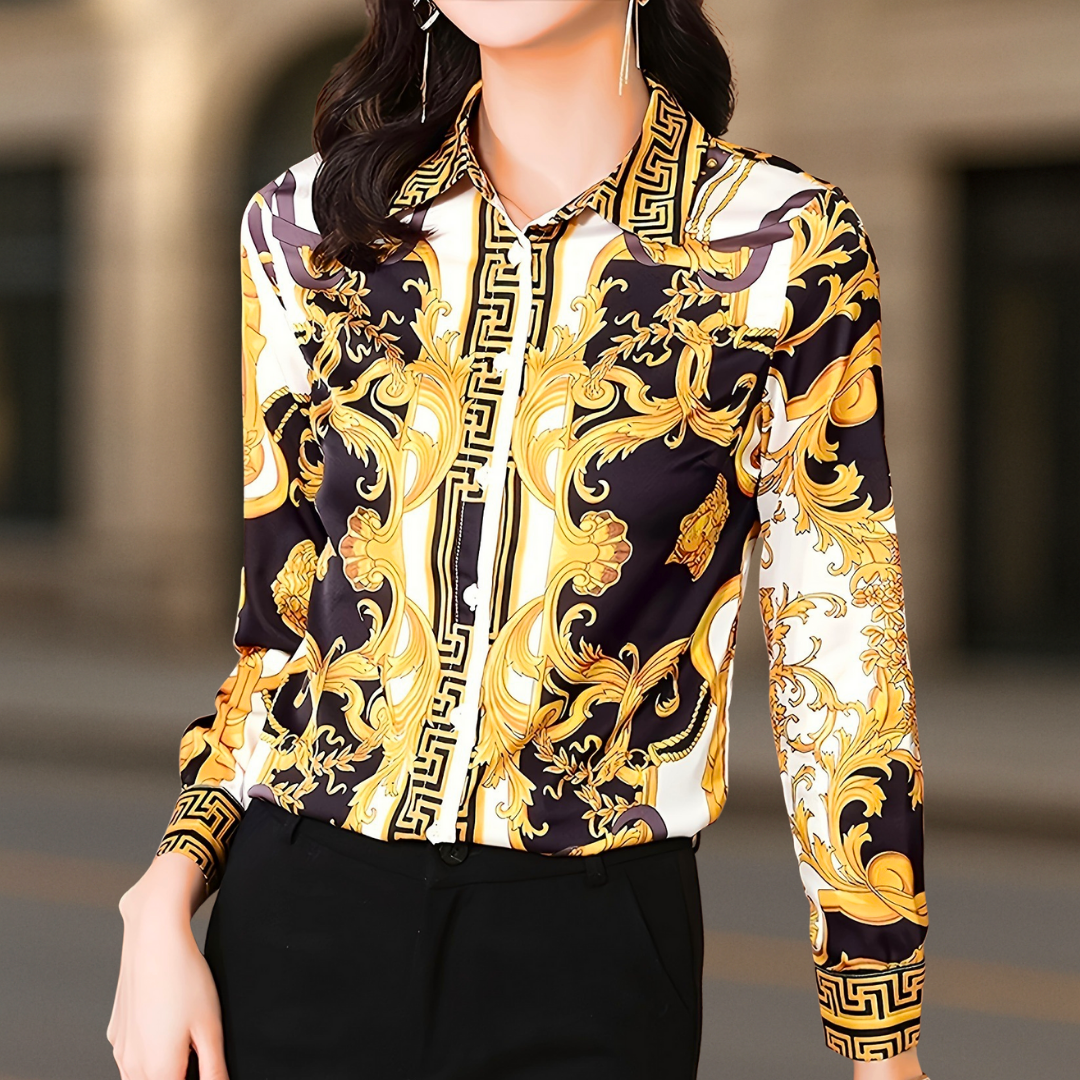 Donna Couture-stijl damesblouse met knoopsluiting