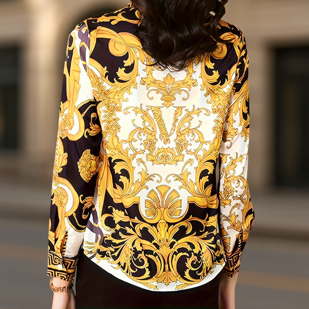 Donna Couture-stijl damesblouse met knoopsluiting